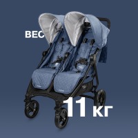 Прогулочная коляска для двойни Valco Baby Slim Twin Tailormade, Grey Marle (Серый) - вид 17 миниатюра