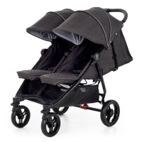 Прогулочная коляска для двойни Valco Baby Slim Twin Tailormade, Charcoal (Графит) - вид 3 миниатюра