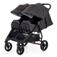 Прогулочная коляска для двойни Valco Baby Slim Twin Tailormade, Charcoal (Графит) - вид 5 миниатюра