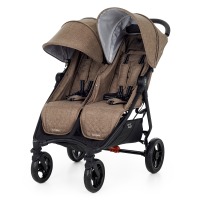 Прогулочная коляска для двойни Valco Baby Slim Twin Tailormade, Cappuccino (Капучино) - вид 1 миниатюра