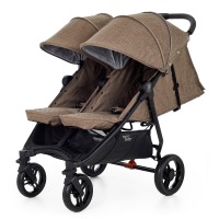 Прогулочная коляска для двойни Valco Baby Slim Twin Tailormade, Cappuccino (Капучино) - вид 3 миниатюра