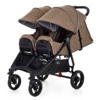 Прогулочная коляска для двойни Valco Baby Slim Twin Tailormade, Cappuccino (Капучино) - вид 5 миниатюра