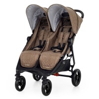 Прогулочная коляска для двойни Valco Baby Slim Twin Tailormade, Cappuccino (Капучино) - вид 1 миниатюра