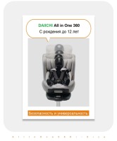 Автокресло Daiichi All-in-One 360 i-Size (0-36 кг), Luminous Grey (Светло-серый) - вид 23 миниатюра