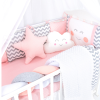 Комплект в кроватку Золотой Гусь серия Улыбка, My little Girl (Розовый / Cерый) - вид 3 миниатюра