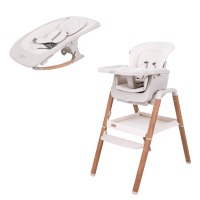 Стульчик для кормления Tutti Bambini Nova, Scandinavian Walnut / Ecru (Скандинавский Орех - Бежевый) - вид 1 миниатюра