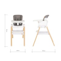 Стульчик для кормления Tutti Bambini Nova, White / Oak (Белый / Дуб) - вид 3 миниатюра