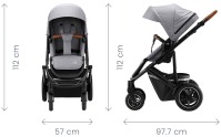 Коляска 2 в 1 Britax Roemer Smile 4, Midnight Grey (Темно-серый) - вид 15 миниатюра