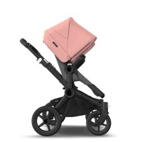 Коляска для двойни 2 в 1 Bugaboo Donkey 5 Twin шасси Black, Grey Melange / Morning Ping (Серый Меланж / Розовый) - вид 15 миниатюра