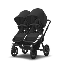 Коляска для двойни 2 в 1 Bugaboo Donkey 5 Twin шасси Black, Midnight Black (Черный) - вид 19 миниатюра