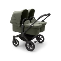 Коляска для двойни 2 в 1 Bugaboo Donkey 5 Twin шасси Black, Forest Green (Зеленый) - вид 1 миниатюра