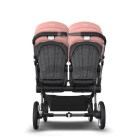 Коляска для двойни 2 в 1 Bugaboo Donkey 5 Twin шасси Graphite, Grey Melange / Morning Ping (Серый Меланж / Розовый) - вид 17 миниатюра