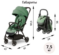 Коляска прогулочная Leclerc Magic Fold Plus UK, Green (Зеленый) - вид 20 миниатюра