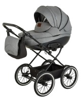 Коляска 3 в 1 Noordline Оlivia Classic 2023, Dark Grey (Темно-серый) - вид 1 миниатюра