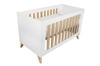 Детская кровать Ikid Lazio (140х70 см), White / Wood (Белый Дуб) - вид 1 миниатюра