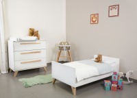 Детская кровать Ikid Lazio (140х70 см), White / Wood (Белый Дуб) - вид 17 миниатюра