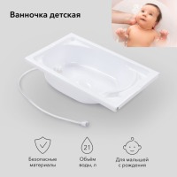 Детская ванна Happy Baby, White (Белый) - вид 5 миниатюра