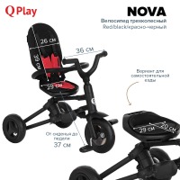 Трехколесный детский велосипед Qplay Nova, Red / Black (Красный / Черный) - вид 30 миниатюра