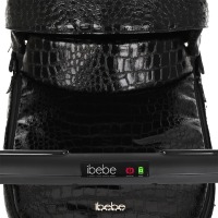 Коляска 2 в 1 Ibebe I-Stop Leather шасси Black, Crocodile Black (Черный) - вид 5 миниатюра
