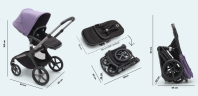 Коляска 2 в 1 Bugaboo Fox 5 Complete шасси Graphite, Midnight Black (Черный) - вид 1 миниатюра