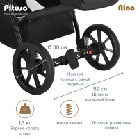 Коляска-люлька Pituso Nino Eco-Leather, Black (Черный) - вид 9 миниатюра