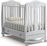 Детская кроватка-качалка Gandylyan Мишель (колесо-качалка), Белая ночь - вид 1 миниатюра