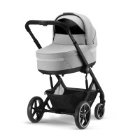 Коляска 3 в 1 Cybex Balios S Lux New 2023 шасси Black, Lava Grey (Серый / шасси Черный / с дождевиком) - вид 5 миниатюра