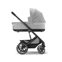 Коляска 3 в 1 Cybex Balios S Lux New 2023 шасси Black, Lava Grey (Серый / шасси Черный / с дождевиком) - вид 7 миниатюра