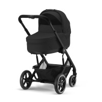 Коляска 3 в 1 Cybex Balios S Lux New 2023 шасси Black, Moon Black (Черный / шасси Черный / с дождевиком) - вид 9 миниатюра