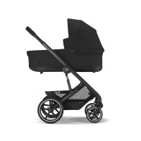 Коляска 3 в 1 Cybex Balios S Lux New 2023 шасси Black, Moon Black (Черный / шасси Черный / с дождевиком) - вид 11 миниатюра