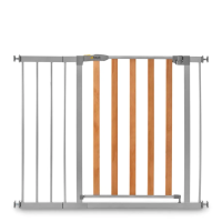 Детские ворота безопасности Hauck Woodlock 2 с дополнительной секцией 21 см, Silver (Серый) - вид 1 миниатюра