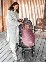 Конверт зимний меховой Amarobaby Snowy Travel, Розовый, 105 см - вид 21 миниатюра