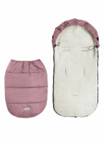 Конверт зимний меховой Amarobaby Snowy Travel, Розовый, 105 см - вид 5 миниатюра