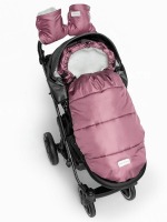 Конверт зимний меховой Amarobaby Snowy Travel, Розовый, 105 см - вид 9 миниатюра