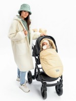 Конверт зимний меховой Amarobaby Snowy Travel, Песочный, 105 см - вид 23 миниатюра