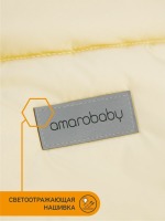 Конверт зимний меховой Amarobaby Snowy Travel, Песочный, 105 см - вид 17 миниатюра