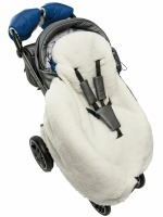 Конверт зимний меховой Amarobaby Snowy Travel, Тёмно-синий, 105 см - вид 11 миниатюра