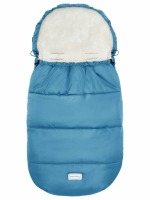 Конверт зимний меховой Amarobaby Snowy Travel, Серо-голубой, 105 см - вид 1 миниатюра