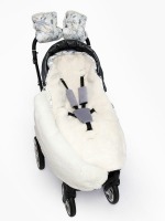 Конверт зимний меховой Amarobaby Snowy Baby, Колос / Белый,105 см - вид 23 миниатюра