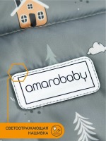 Конверт зимний меховой Amarobaby Snowy Baby, Горы / Серый, 85 см - вид 15 миниатюра