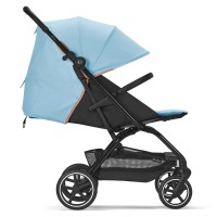 Коляска прогулочная Cybex Eezy S+ 2 BLK (с дождевиком и бампером), Beach Blue (Голубой) - вид 3 миниатюра