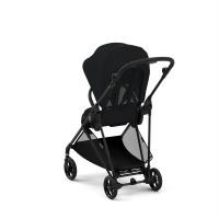 Коляска прогулочная Cybex Melio Carbon, Moon Black (Черный) - вид 5 миниатюра