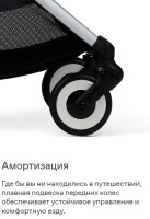 Коляска прогулочная Cybex Orfeo SLV (с дождевиком), Moon Black (Черный) - вид 11 миниатюра