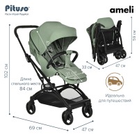 Коляска прогулочная Pituso Ameli PU, Green (Зеленый) - вид 25 миниатюра