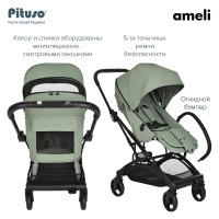 Коляска прогулочная Pituso Ameli PU, Green (Зеленый) - вид 37 миниатюра