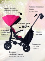 Трехколесный детский велосипед Qplay Nova Plus 2024, Floral Pink (Розовый) - вид 1 миниатюра