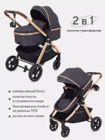 Коляска-трансформер Rant Basic Roller Gold RA161, Grey (Серый) - вид 3 миниатюра