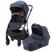 Коляска 3 в 1 Britax Roemer Strider M, Navy Ink (Синий) + Автокресло Baby-Safe Core (0-13 кг), Space Black (Черный) - вид 1 миниатюра