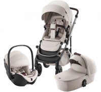 Коляска 3 в 1 Britax Roemer Smile 5Z Lux Collection, Soft Taupe (Бежевый) + Автокресло Baby-Safe Pro, Soft Taupe (Бежевый) - вид 1 миниатюра