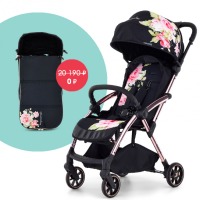 Коляска прогулочная Leclerc Baby by Monnalisa, Black (Черный) + конверт в подарок - вид 1 миниатюра